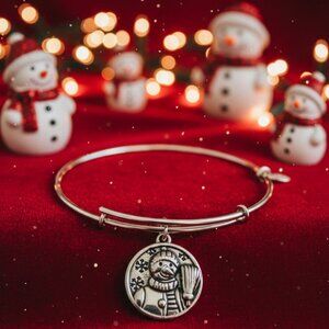 CHRYSALIS Bracelet Christmas - Snowman Charm - Color silver